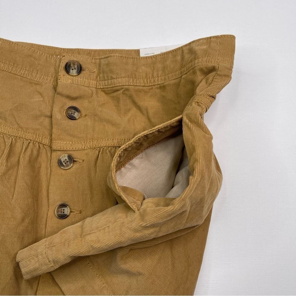 American Eagle Corduroy Skirt Mini Schoolgirl Preppy Academia Y2K Fall Tan New - Picture 4 of 14